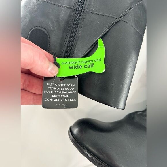 Arizona Jean Co Denmark Riding Knee Wide Calf Boots Black NWT Size 6M - Picture 4 of 9